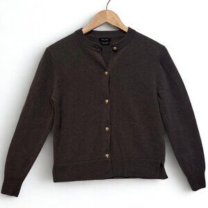 Massimo Dutti Women's Wool Cashmere Cardigan – Gold Buttons